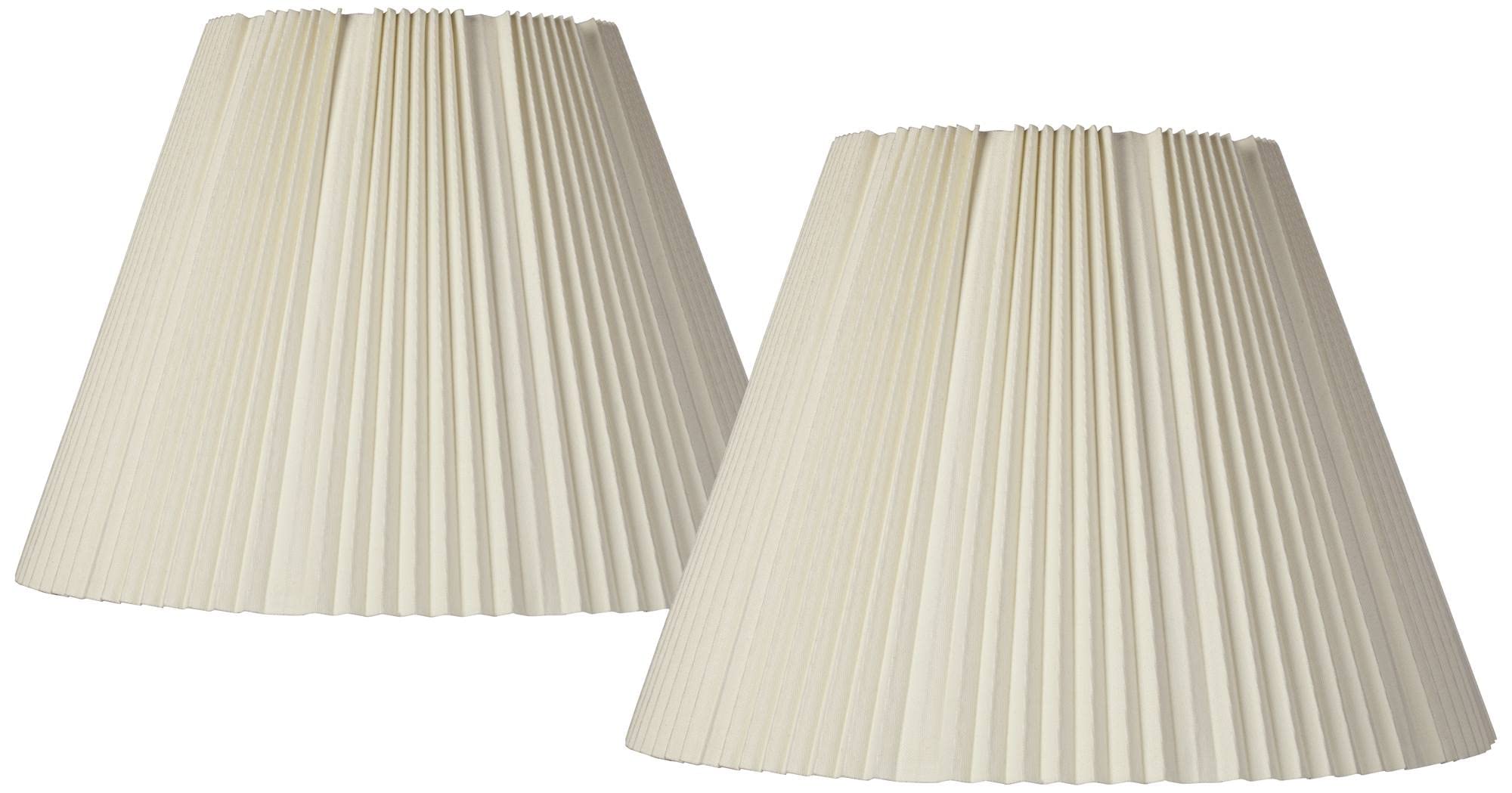 Set of 2 Hardback Empire Knife Pleated Lamp Shade (Pre-Assembled